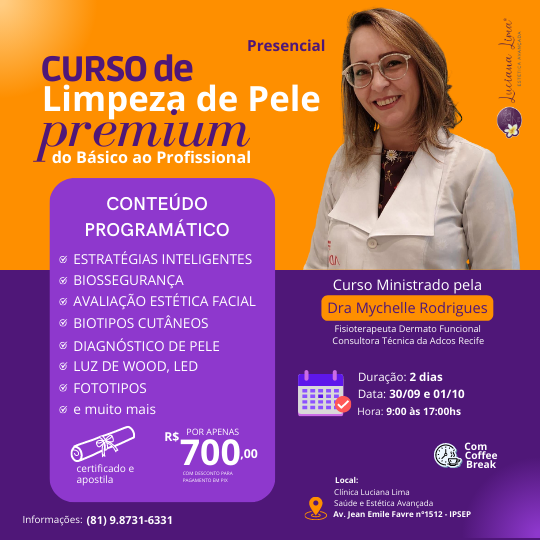 Curso de Limpeza de Pele Premium em Recife