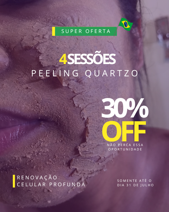 O Peeling Quartzo 100% Natural pode ajudar na renovação da pele, melhora da luminosidade, textura e aparência mais uniforme.